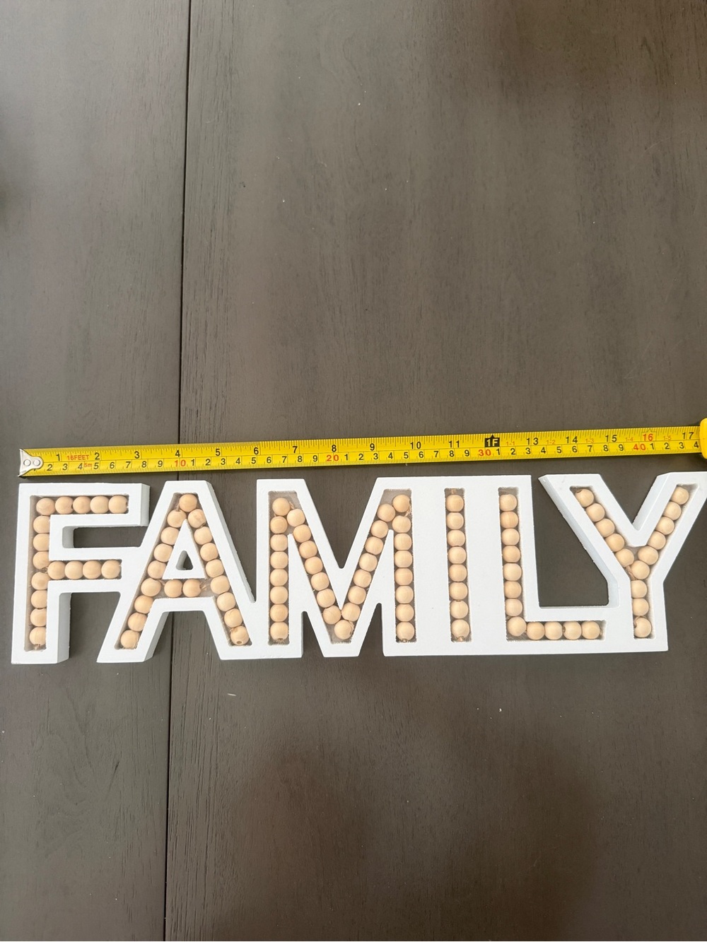 Farmhouse Wooden Bead “Family” Wall Sign